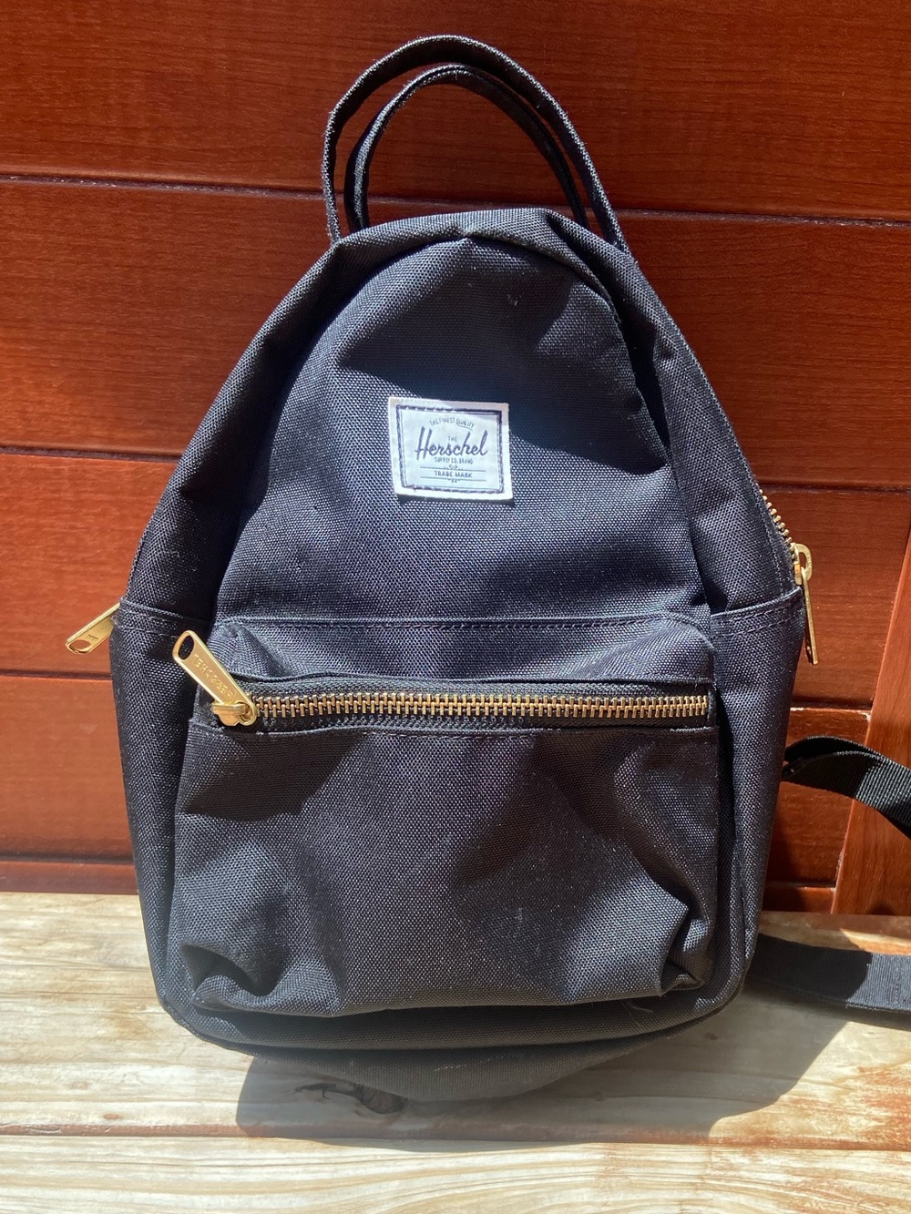 Herschel Supply Company Black Mini Nova Backpack with Gold Hardware